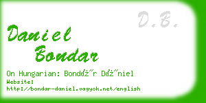 daniel bondar business card